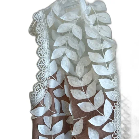 NWT Bronx & Banco Saba Blanc Floral-Appliqu Lace Midi Dress Size 10
